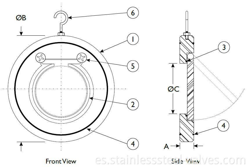 h74 SINGLE DISC WAFER SS CHECK VALVE